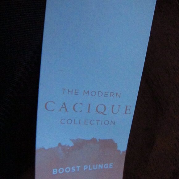 NWT- CACIQUE Black Front Close Boost Plunge Underwire Bra Size 36DD - Picture 4 of 9